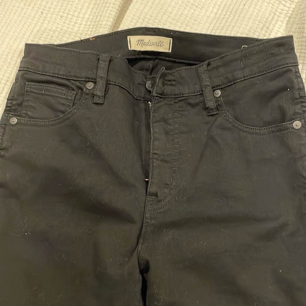 Madewell black denim jeans high-rise 10” skinny 29 petite
